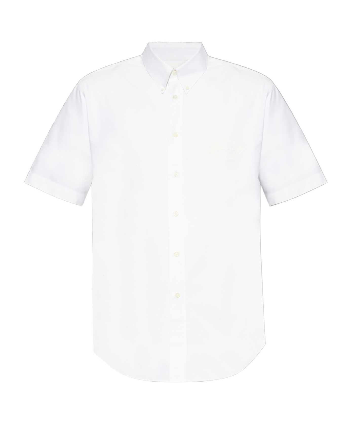 Shop Givenchy Logo-embroidered Shirt In White