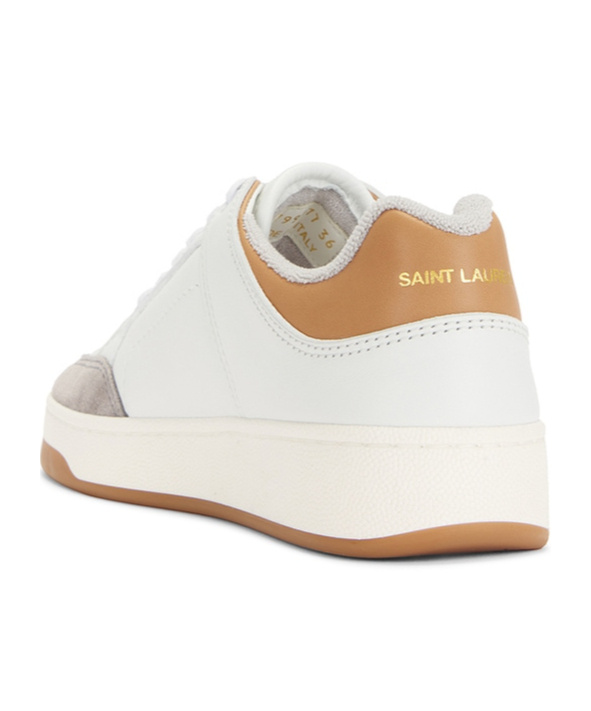 Shop Saint Laurent Laced Sneakers In White