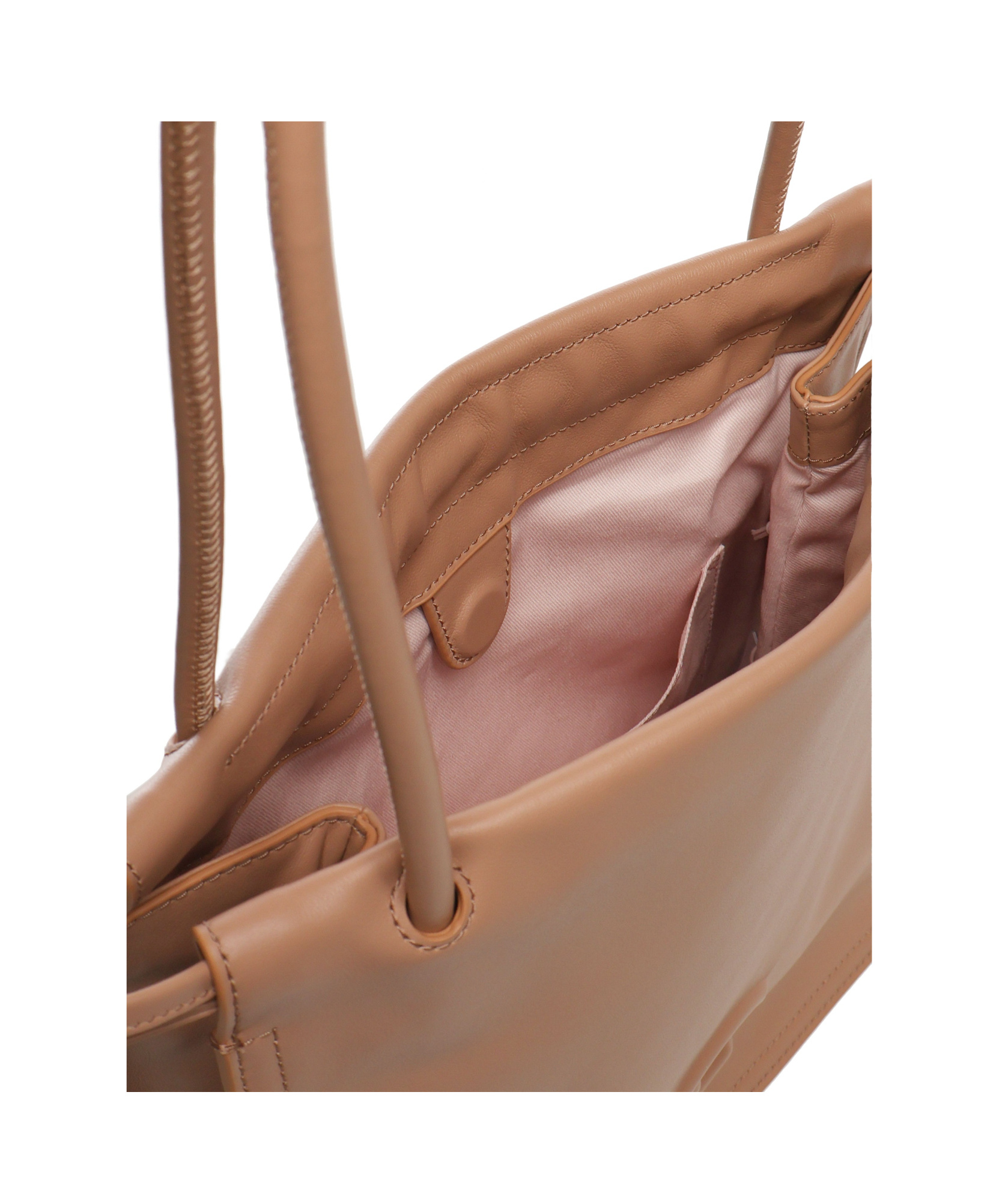 Shop Coccinelle Logo-embossed Tote Bag In Nude