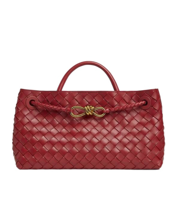 Bottega Veneta Andiamo East-west Rosewood Bag In Red