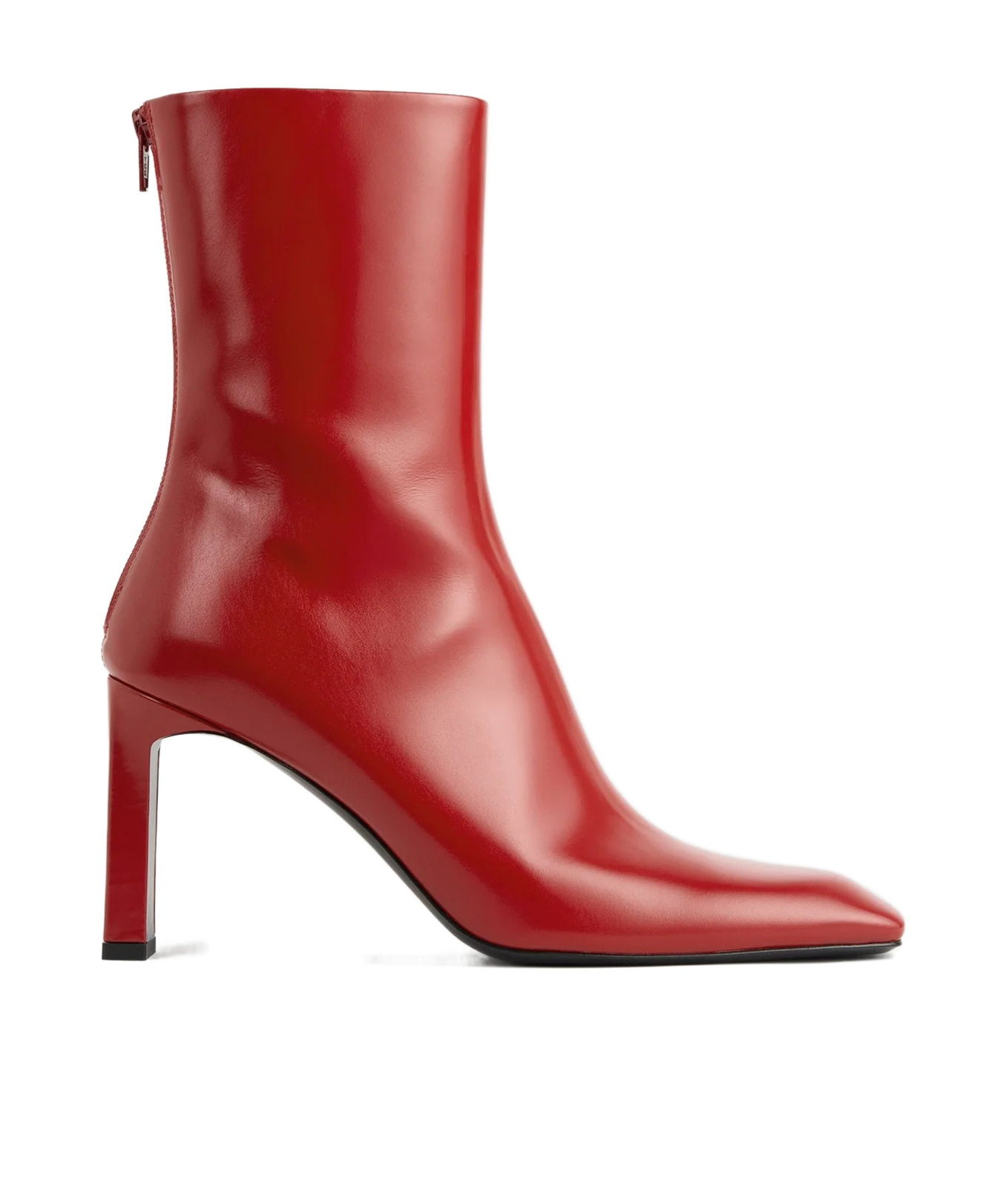 Totême High Heel Short Boots In Burgundy