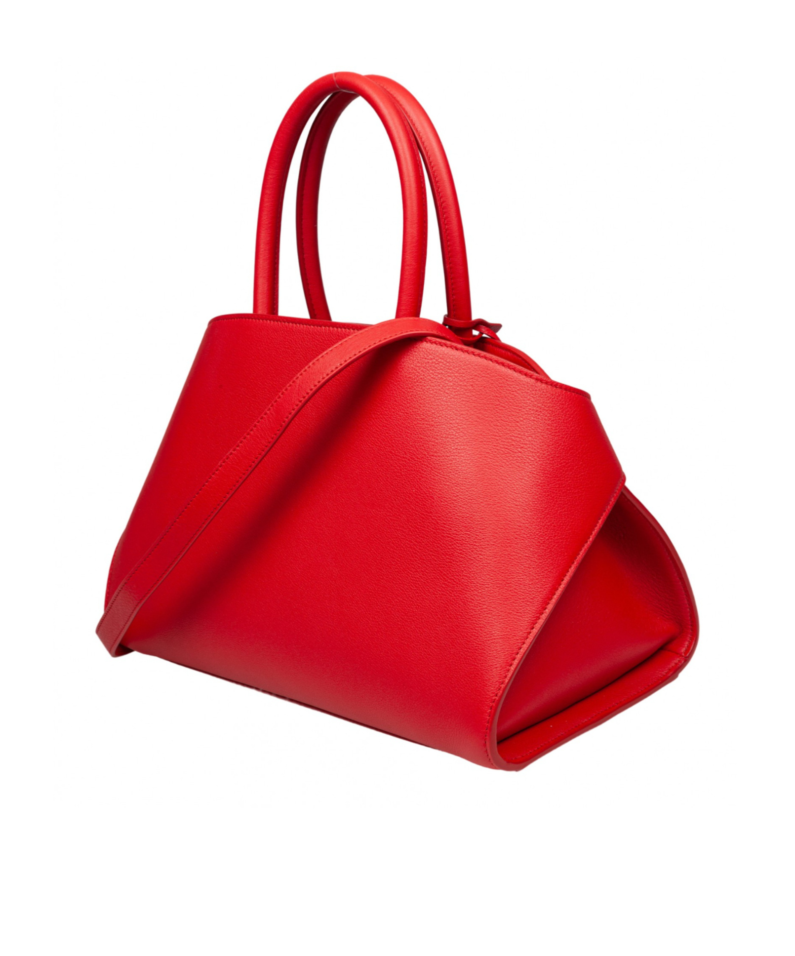 Ferragamo Hug Th M Handbag In Red Leather In Red
