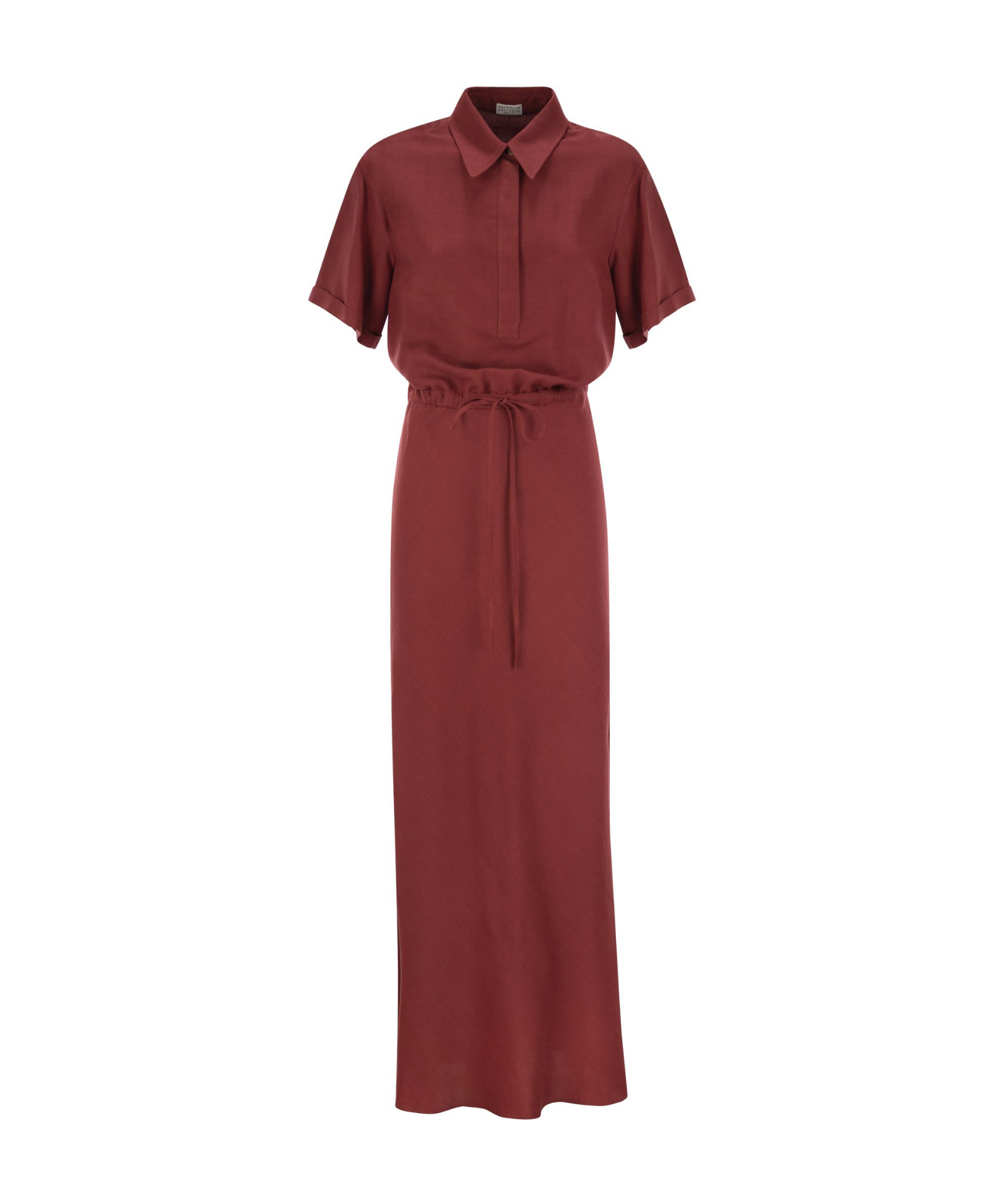 Brunello Cucinelli Short Sleeve Dress In Red