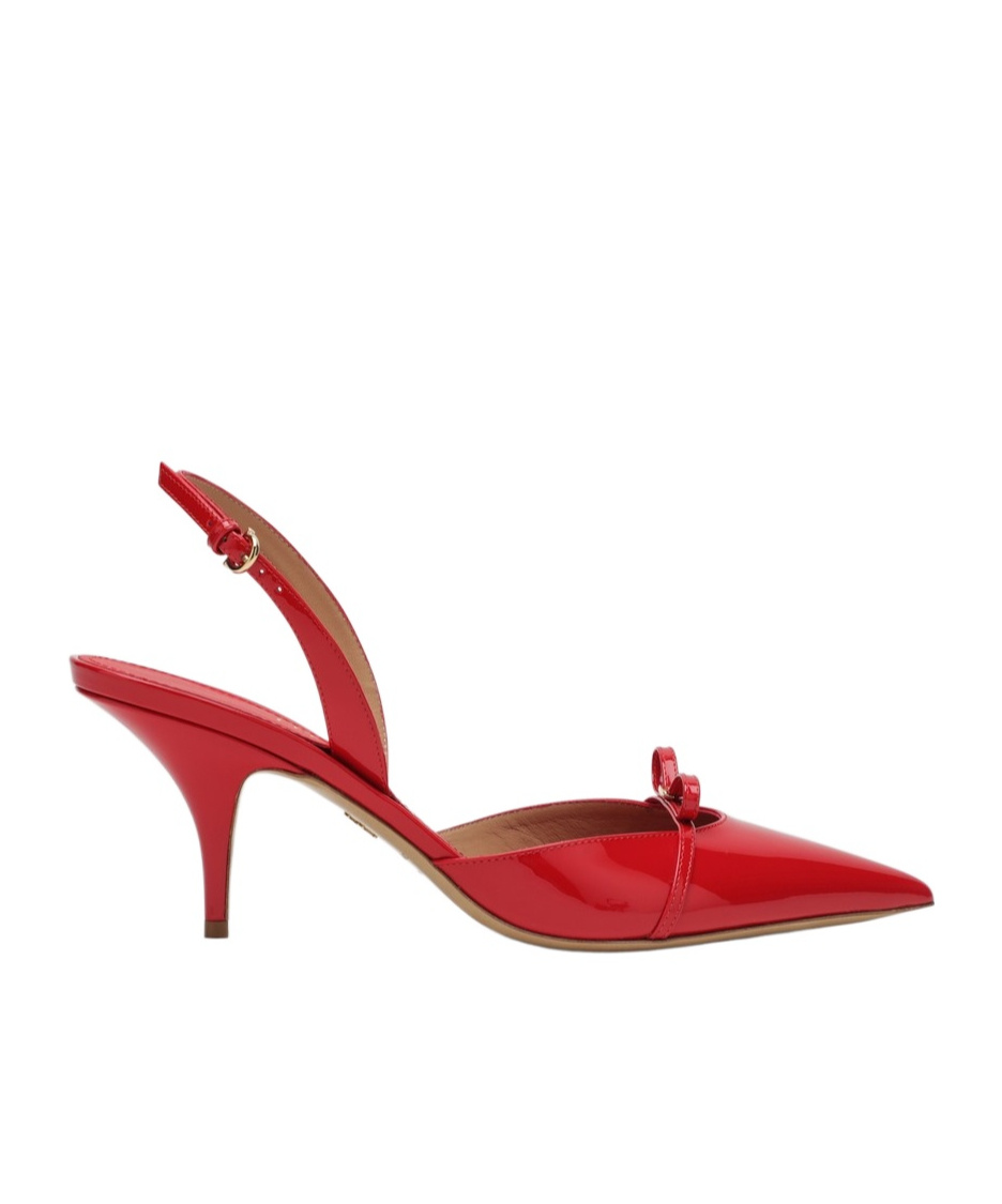 Ferragamo Pointed High-heeled Sandals In Red