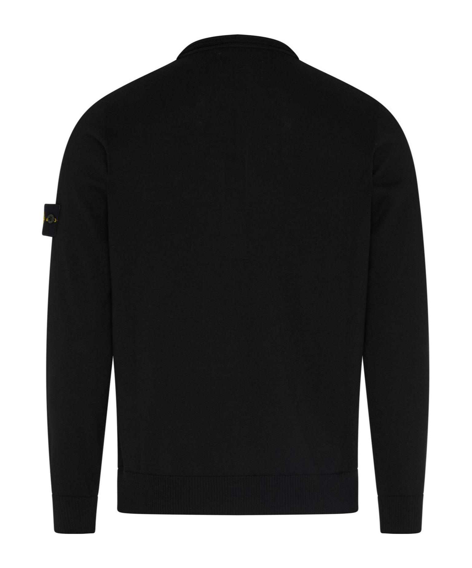 Shop Stone Island Logo Sticker Sweater In Black