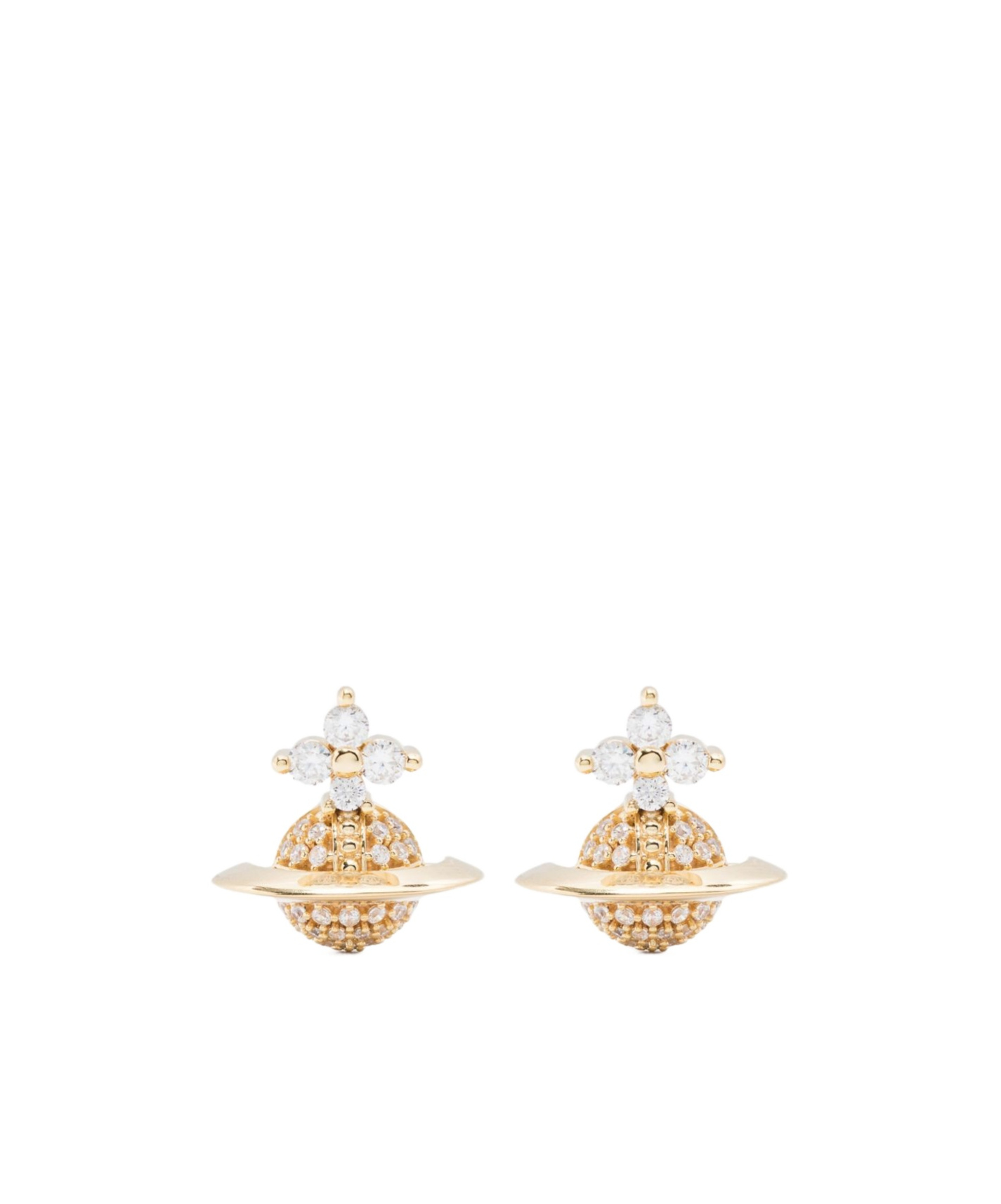 Vivienne Westwood Saturn Shaped Earrings In Gold