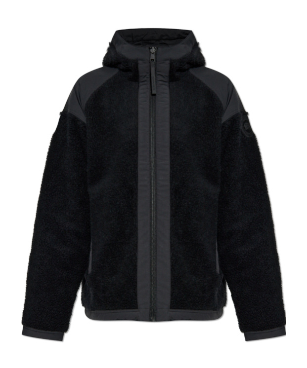 Canada Goose Alberni Reversible Ripstop And Wool-blend Fleece Hooded Jacket In Black