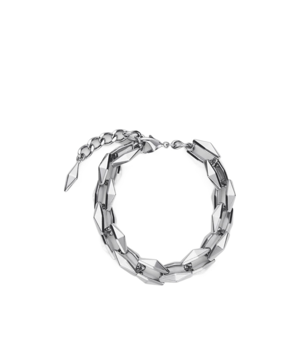 Shop Jimmy Choo Diamond Chain Bracelet In Gray