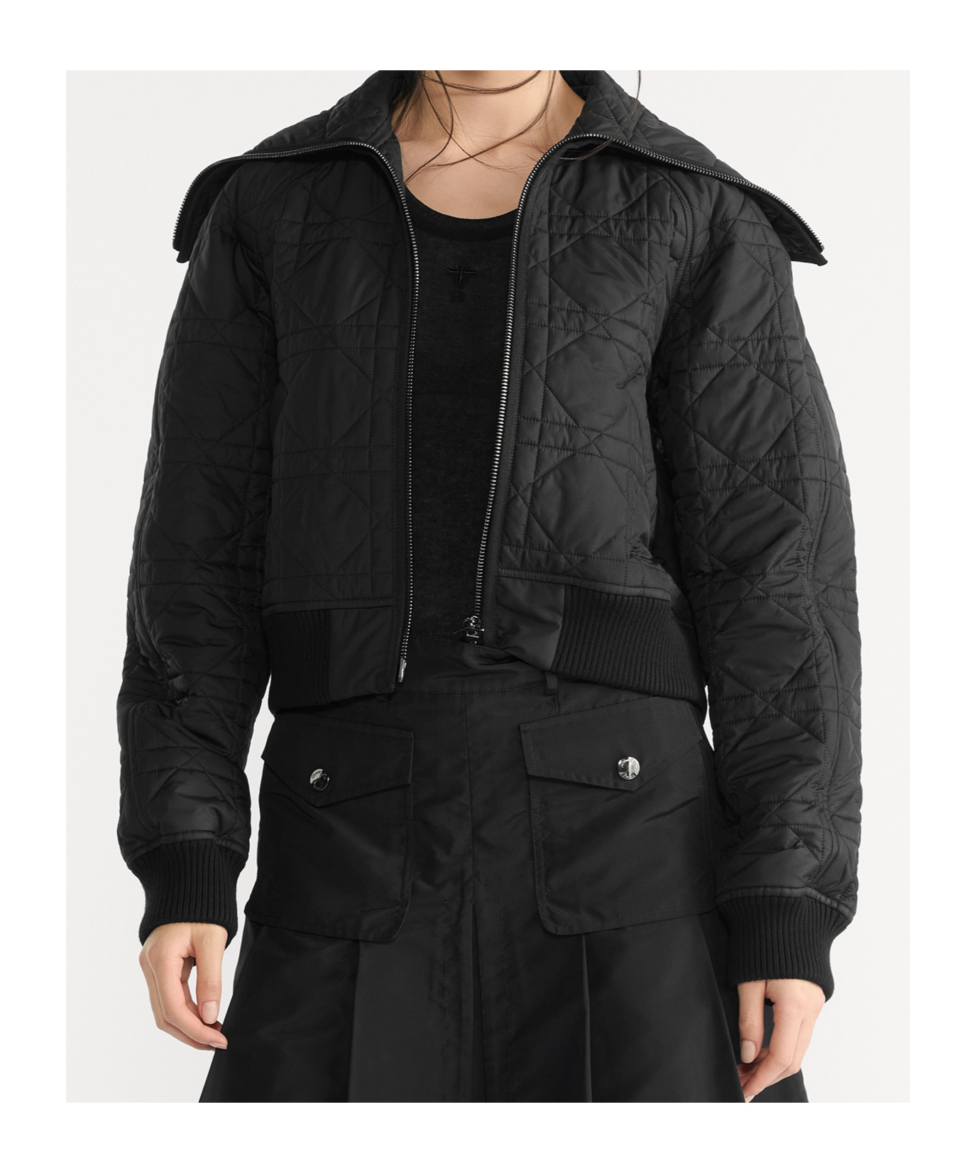 Dior Long-sleeved Cotton Jacket In Black