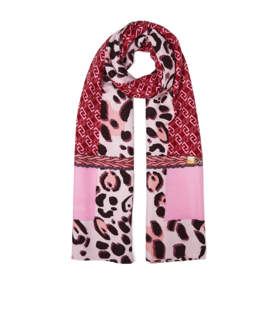 Liu •jo Printed Scarf In Pink