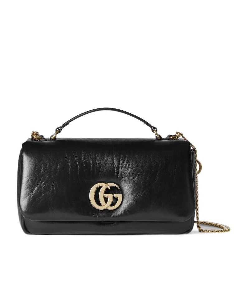 Gucci Womens Black Black Gg Milano Small Top-handle Leather Bag In Black
