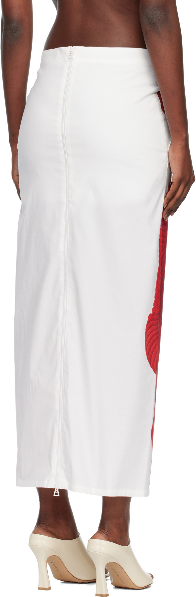 Issey Miyake Knit As Represented Midi Skirt In Multi