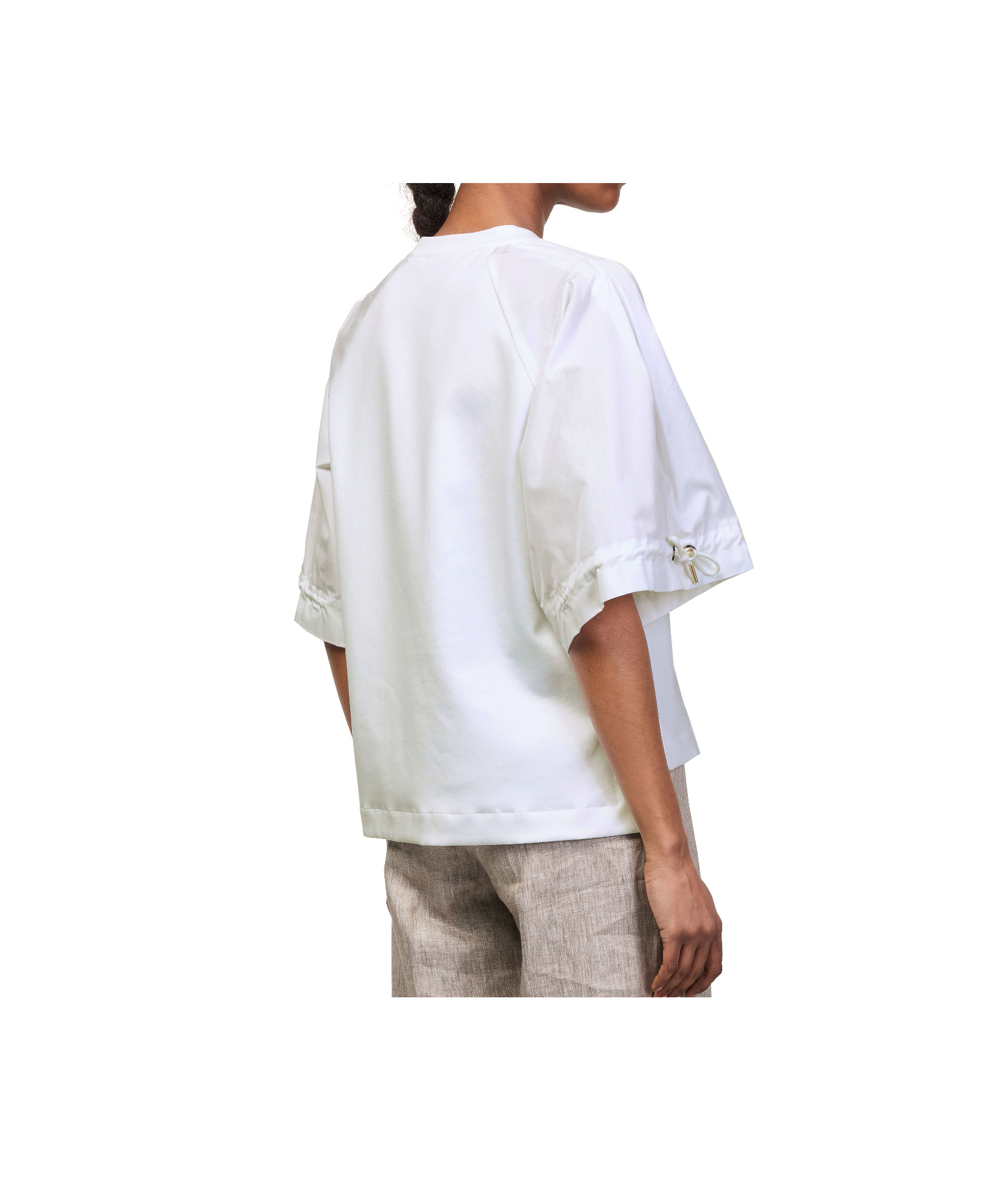 Max Mara Puff-sleeve Blouse In White