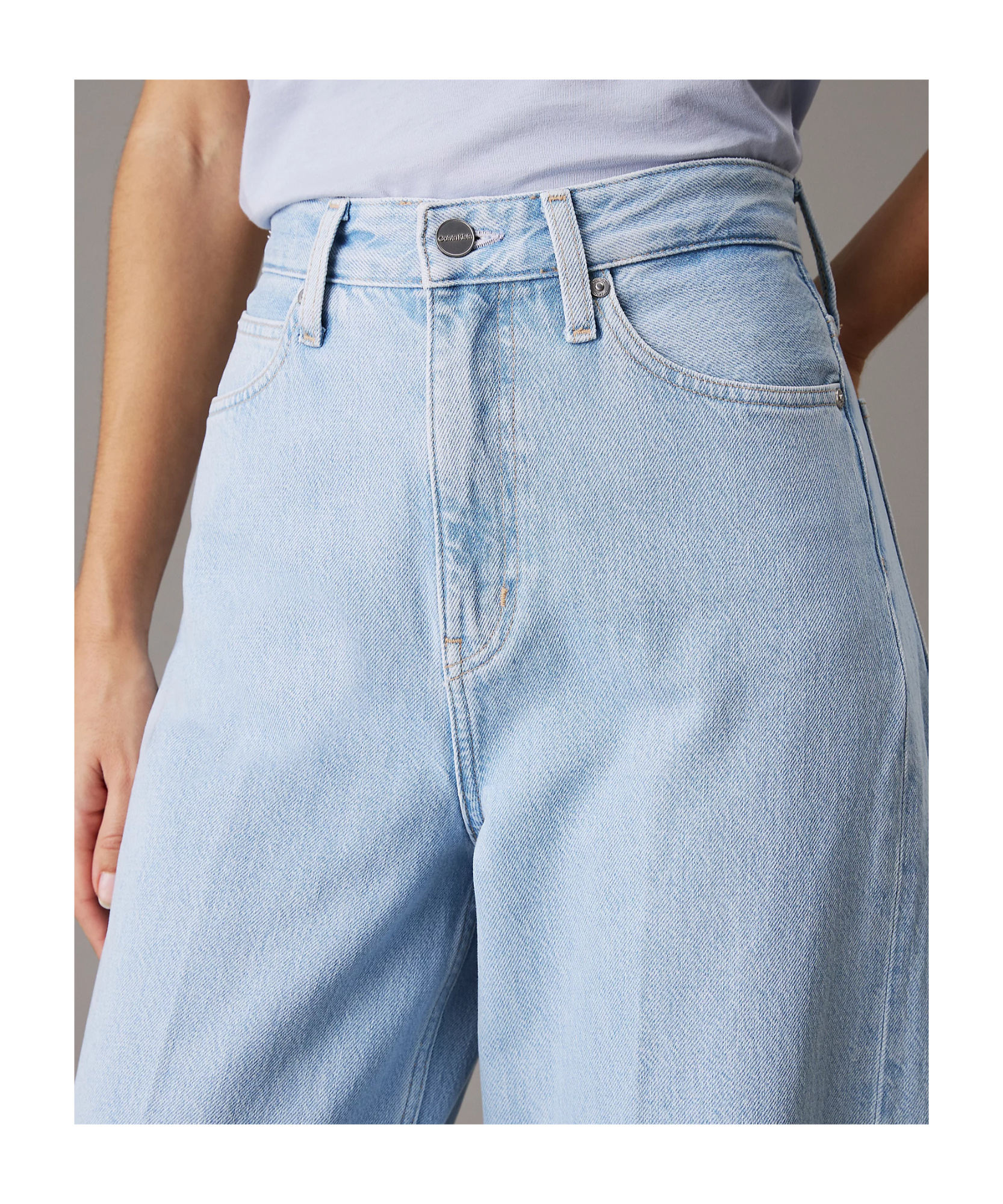 Calvin Klein Wide-leg Jeans In Blue