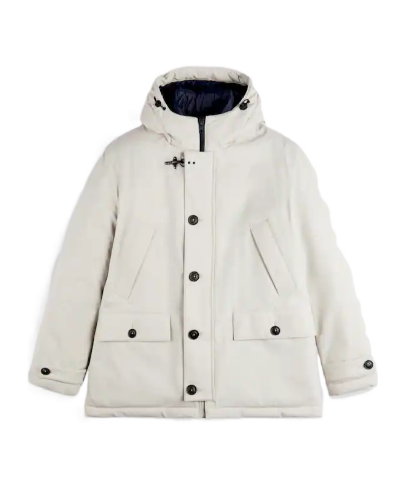 Fay Padded Hooded Coat In White