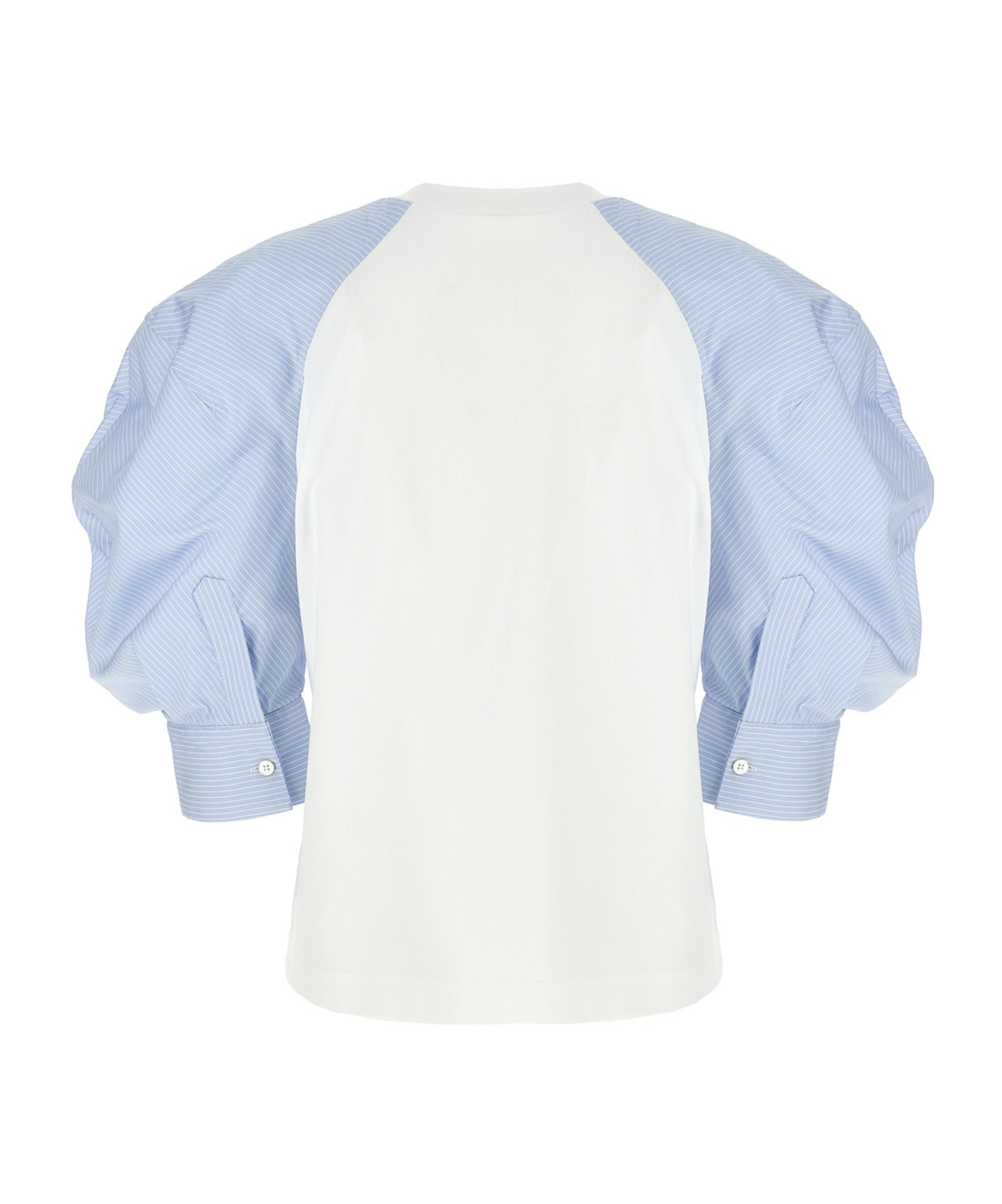 SACAI COTTON POPLIN-DETAILED T-SHIRT 