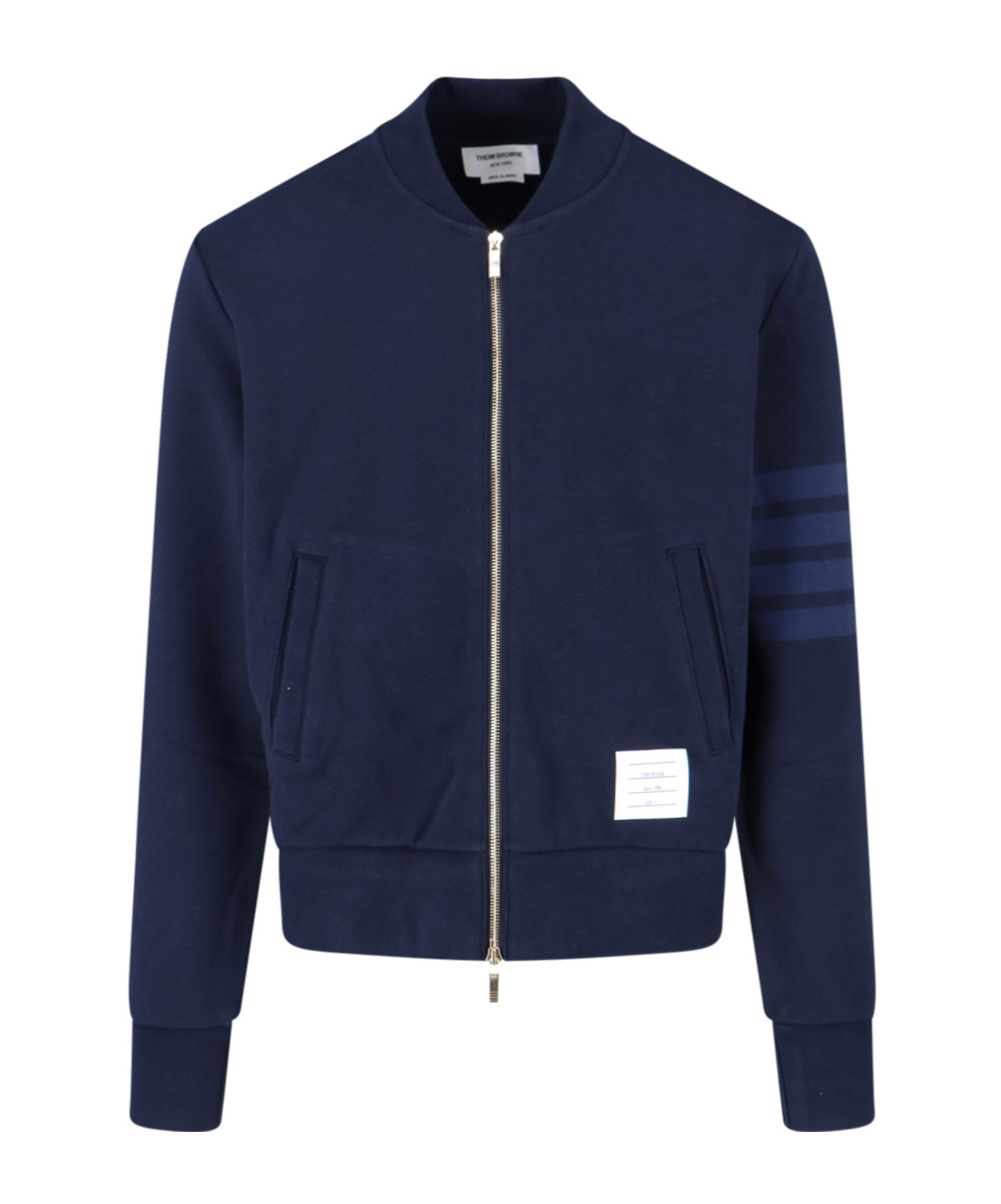 Thom Browne Four-stripe Bomber Jacket In Blue