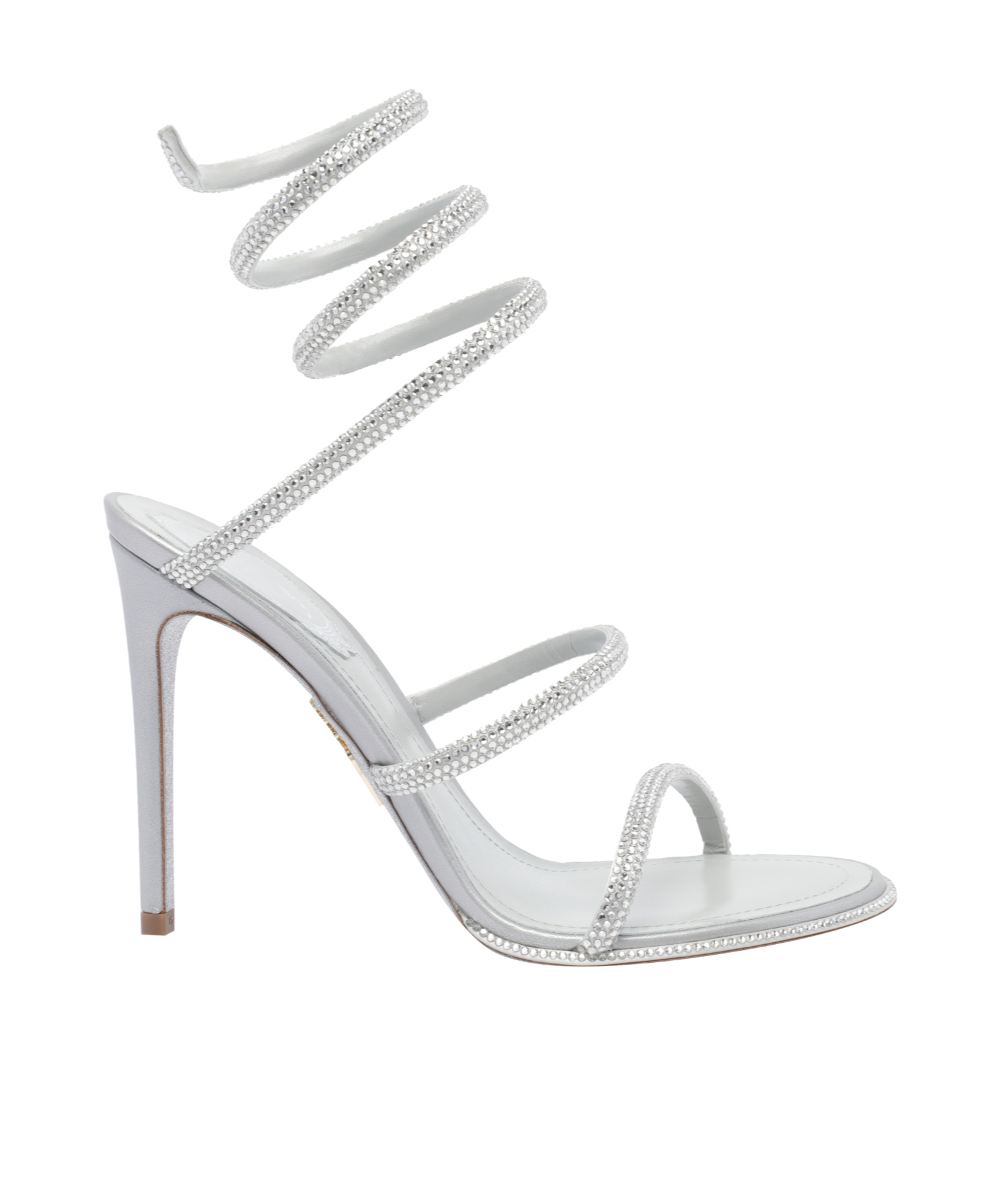 René Caovilla Cleo Crystal-embellished Satin Sandals