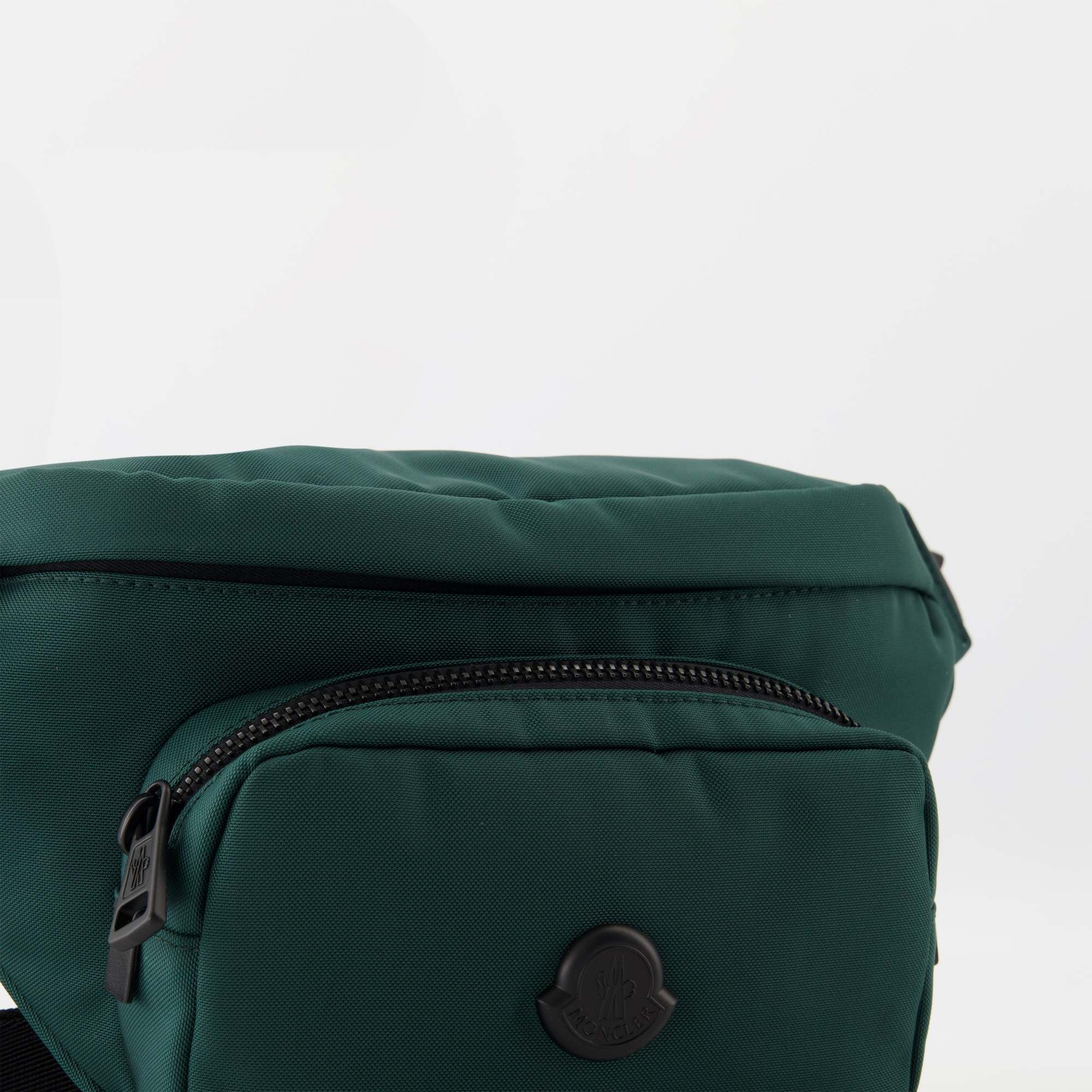 Moncler Green Crossbody Bag With Logo Patch On The Front And Adjustable Shoulder Strap In Tech Fabri In Green
