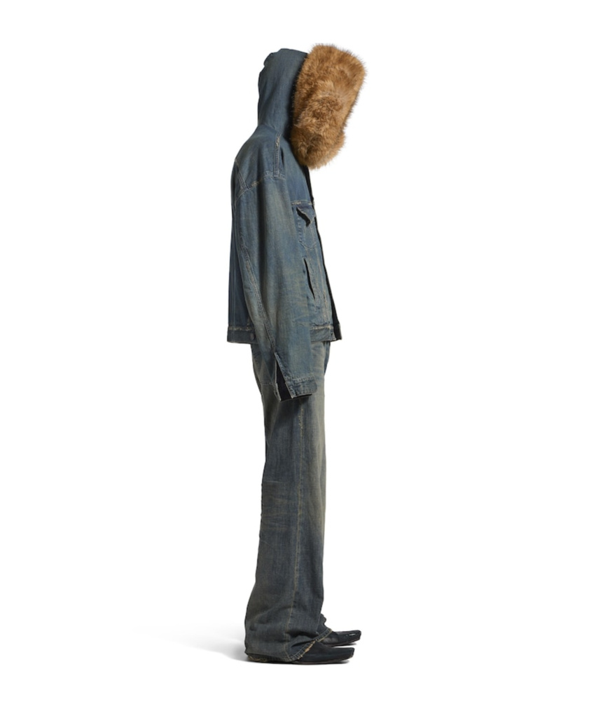Balenciaga Men's Boxy Jacket In Blue In Blue