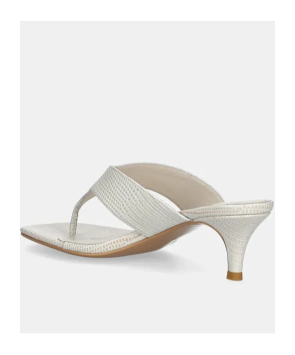 Twinset Herringbone High Heel Sandals In White