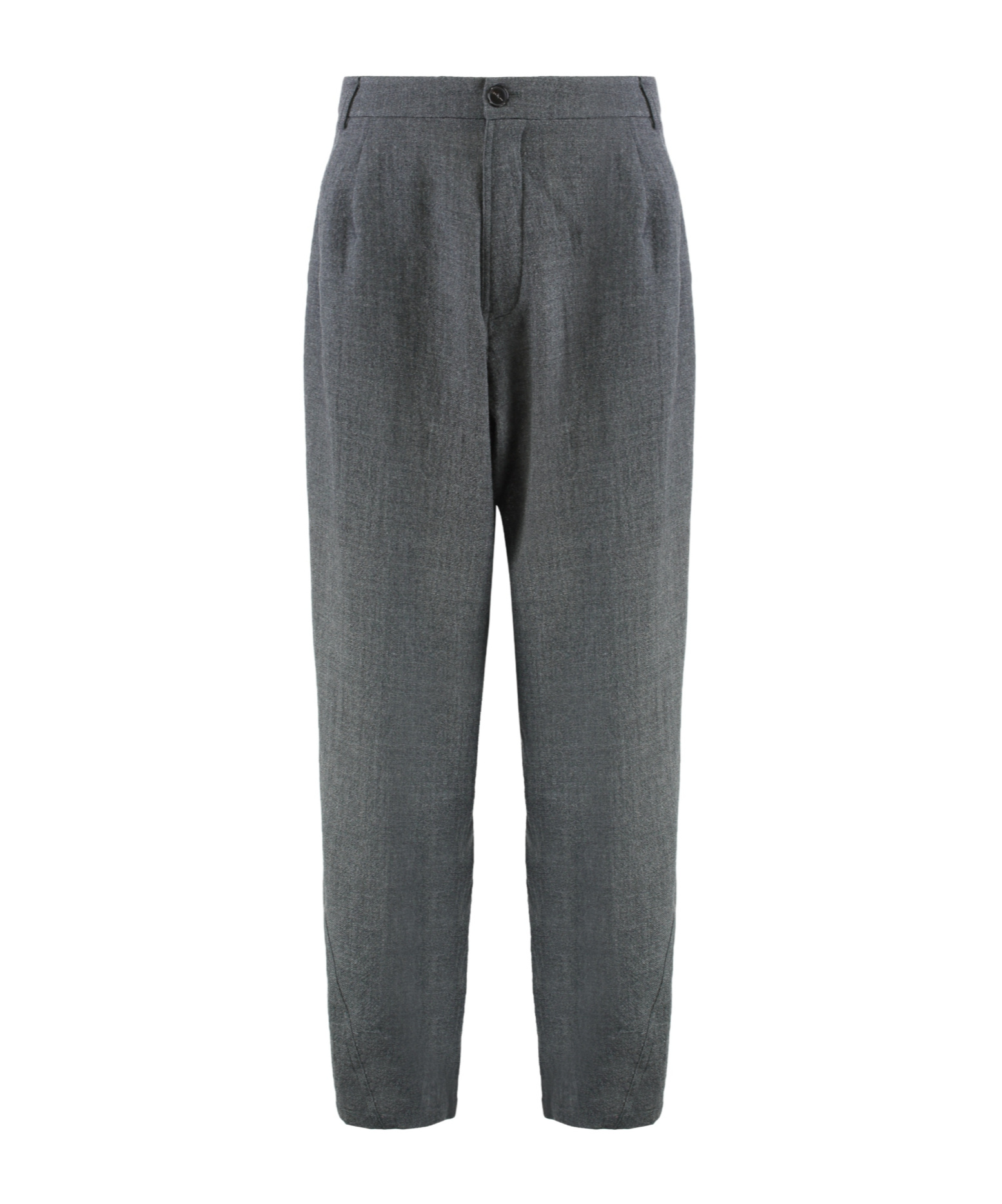 Darkpark Relaxed Fit Wool Trousers With Pleated Front In Gray