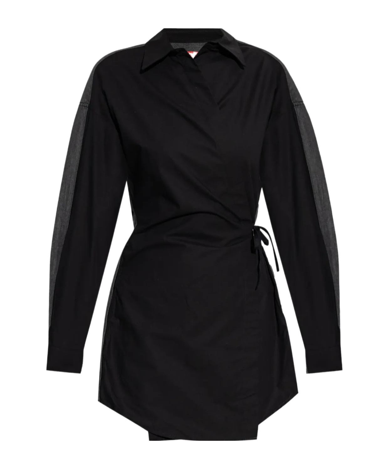 Diesel D Elphi Den Dress Woman In Black Cotton In Black
