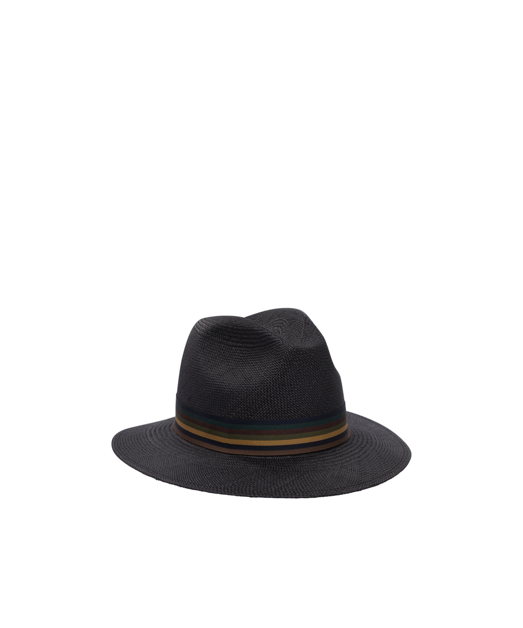 Max Mara Straw Panama Hat In Black