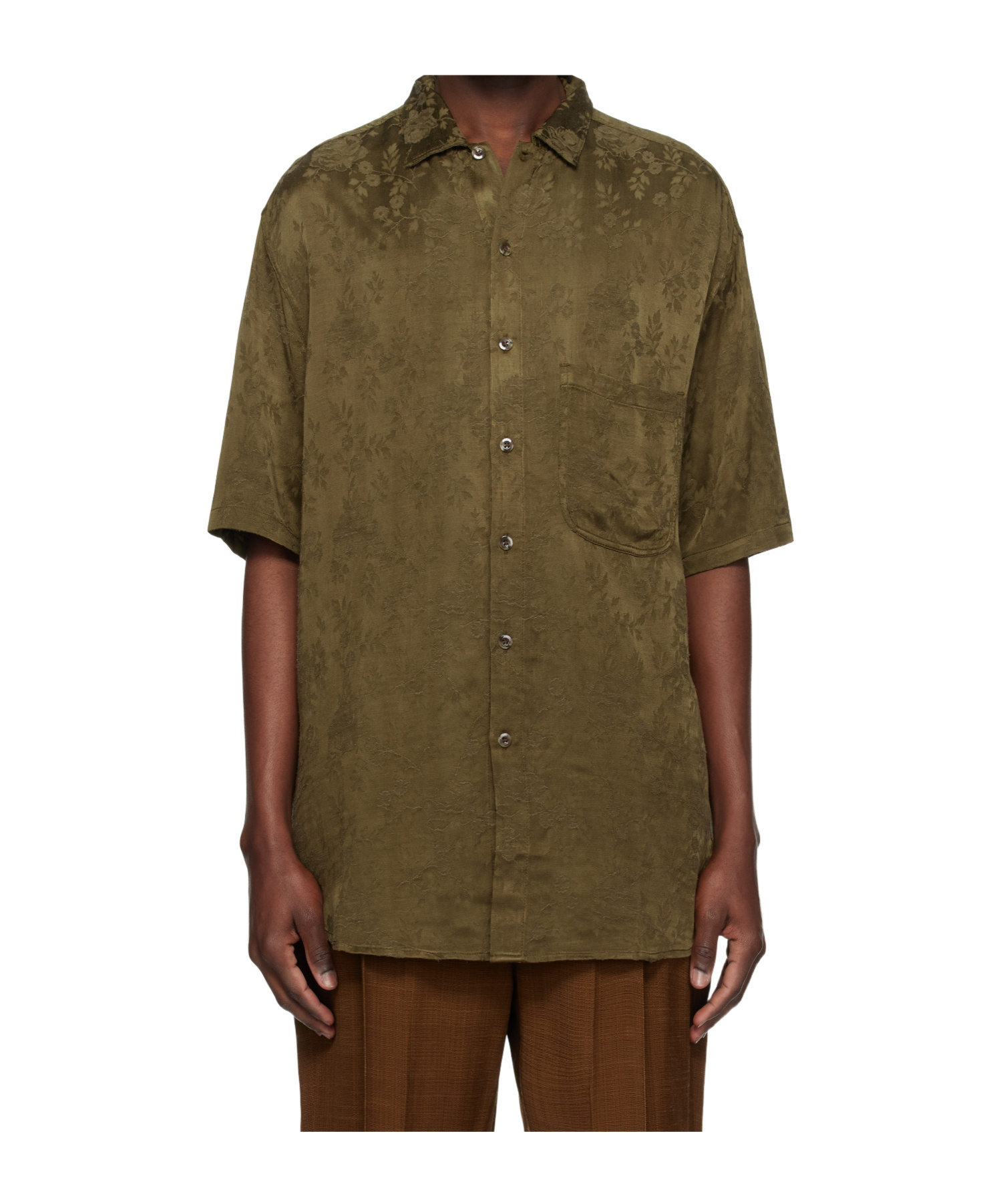 Shop Song For The Mute Floral Pattern Shirt