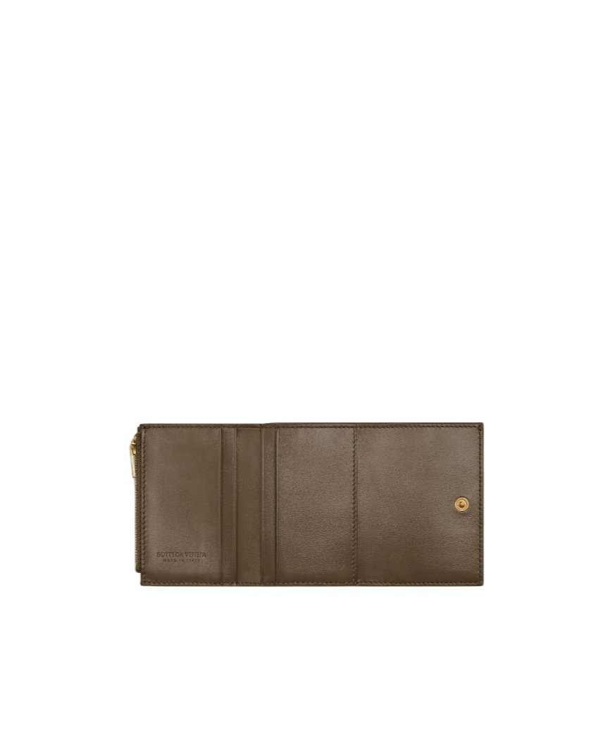 Bottega Veneta Small Three-fold Wallet In Brown
