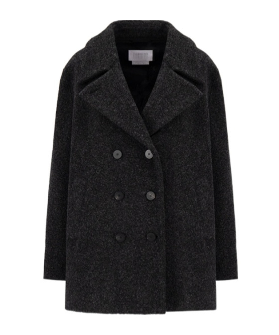 Harris Wharf London Sailor Jacket Boucle In Black