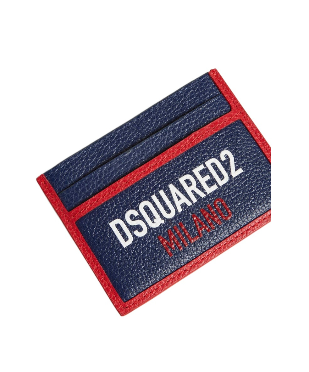 Dsquared2 Milano Credit Card Holder In Blue