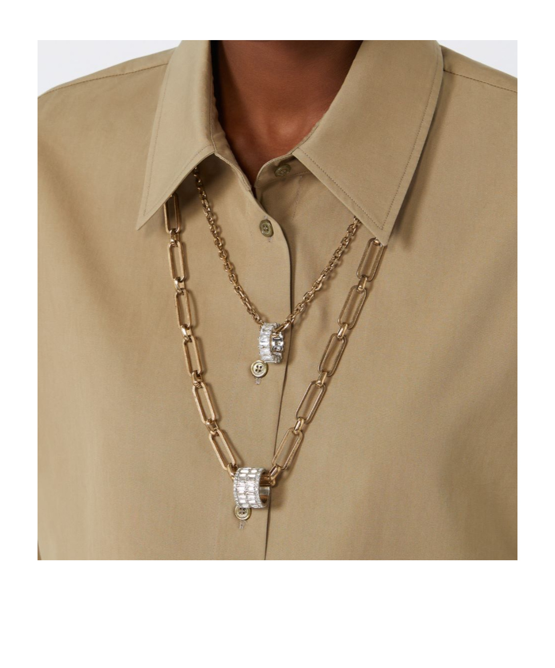 Weekend Max Mara Metal Double-strand Necklace