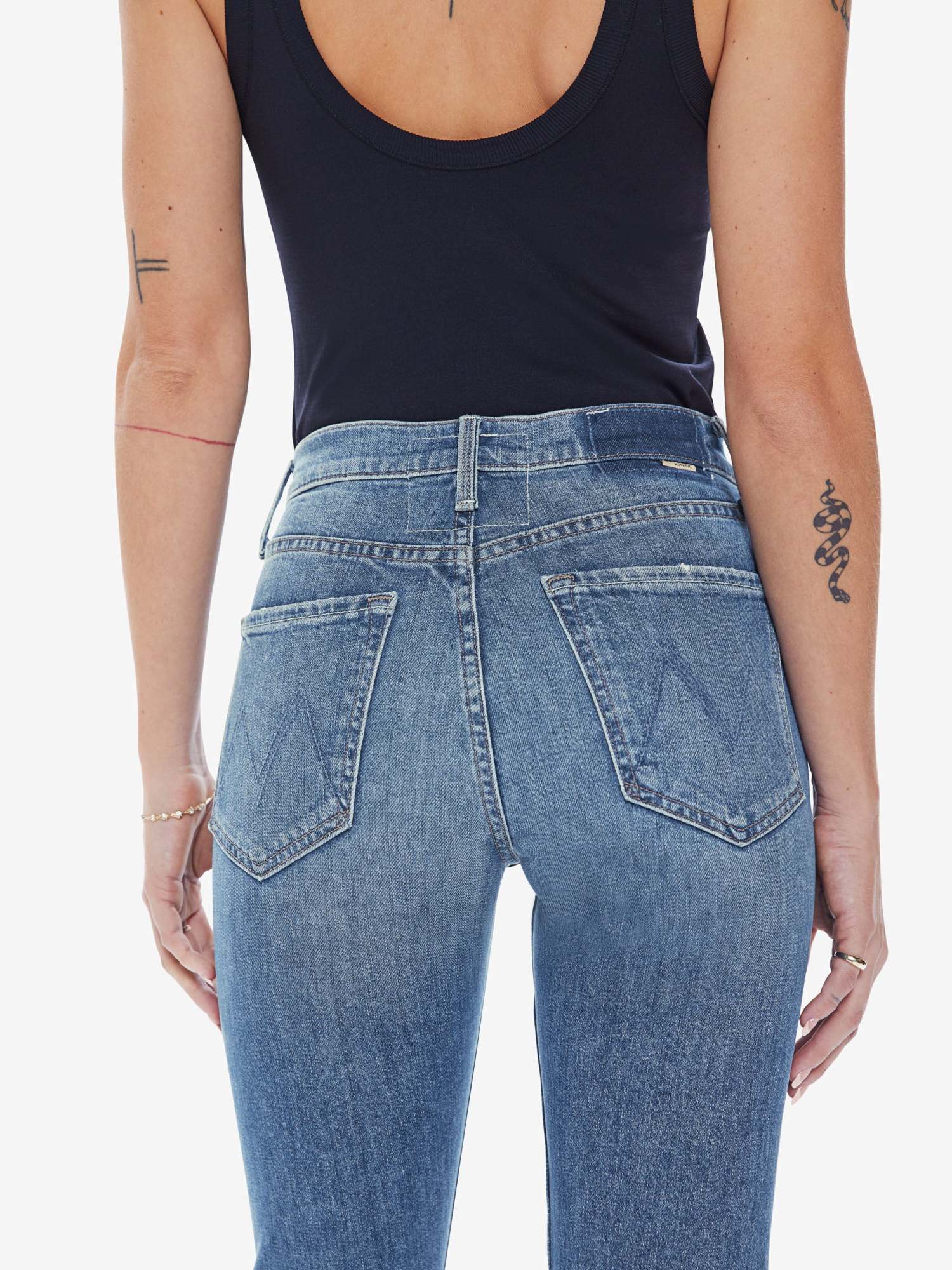 Mother The Tomcat Oui Oui Straight Jean In Blue