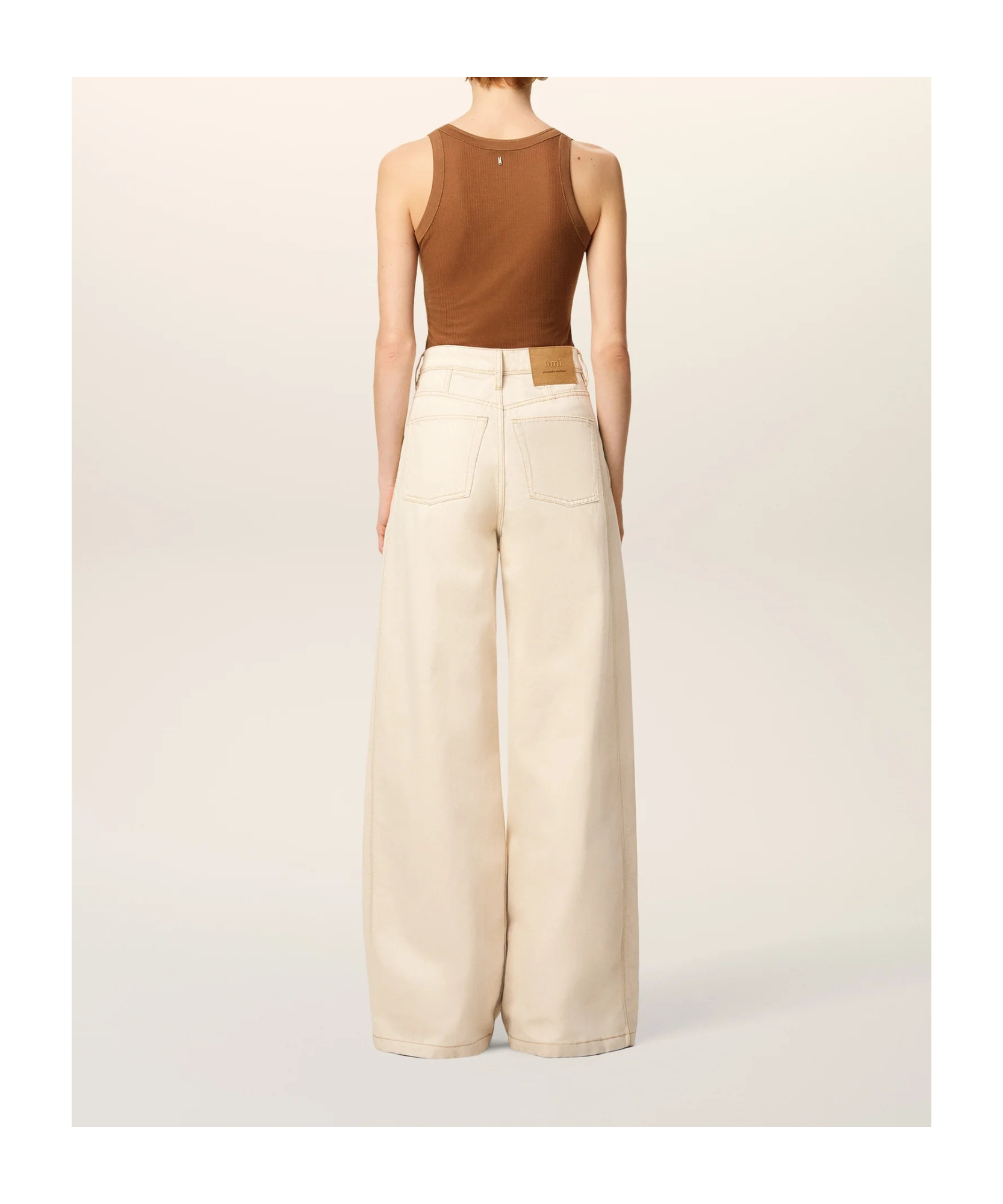 Ami Alexandre Mattiussi Belt Loops Slacks In White