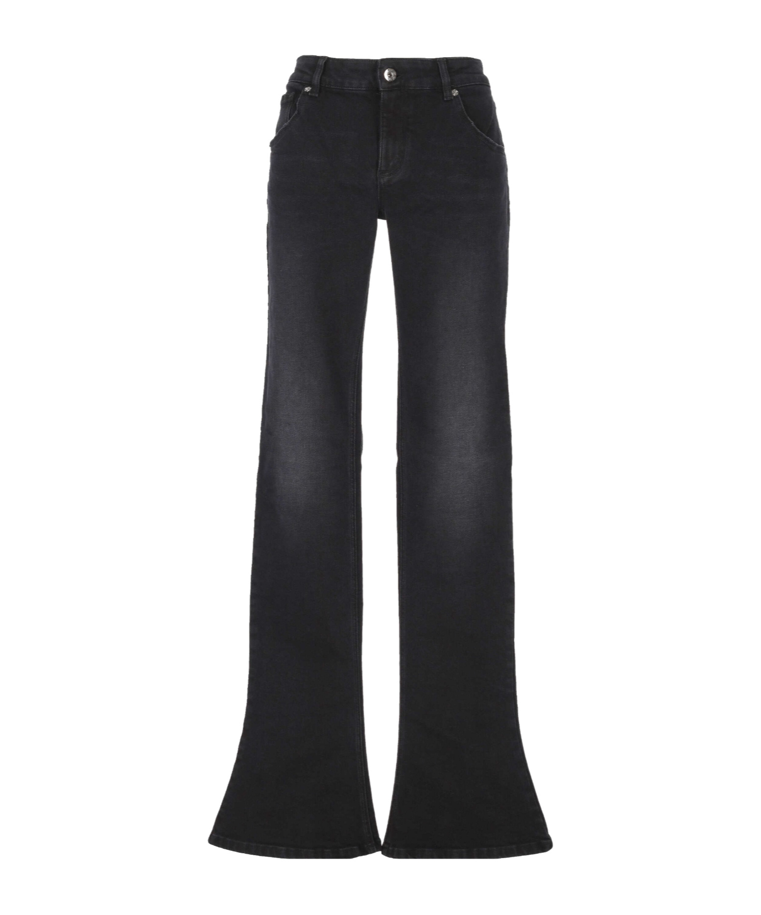 Blumarine Logo-patch Jeans In Black