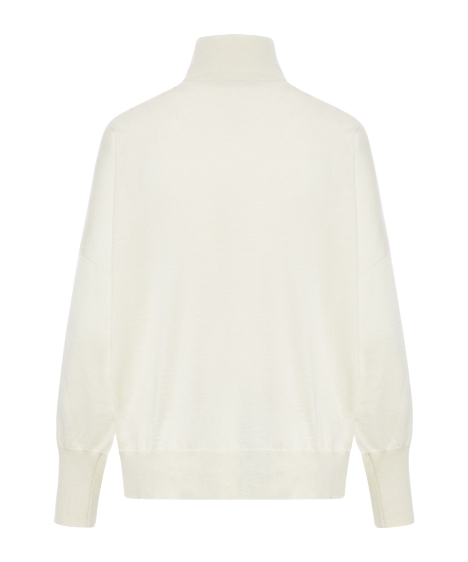 Brunello Cucinelli High-necked Long-sleeved Knitted Pullover In White
