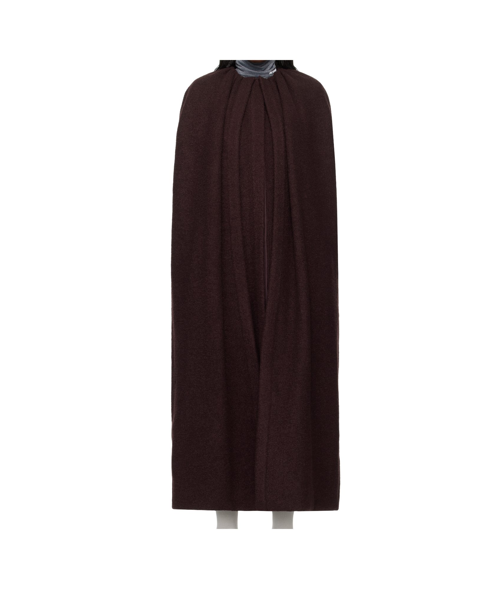 Jil Sander Double Layer Cape In Black