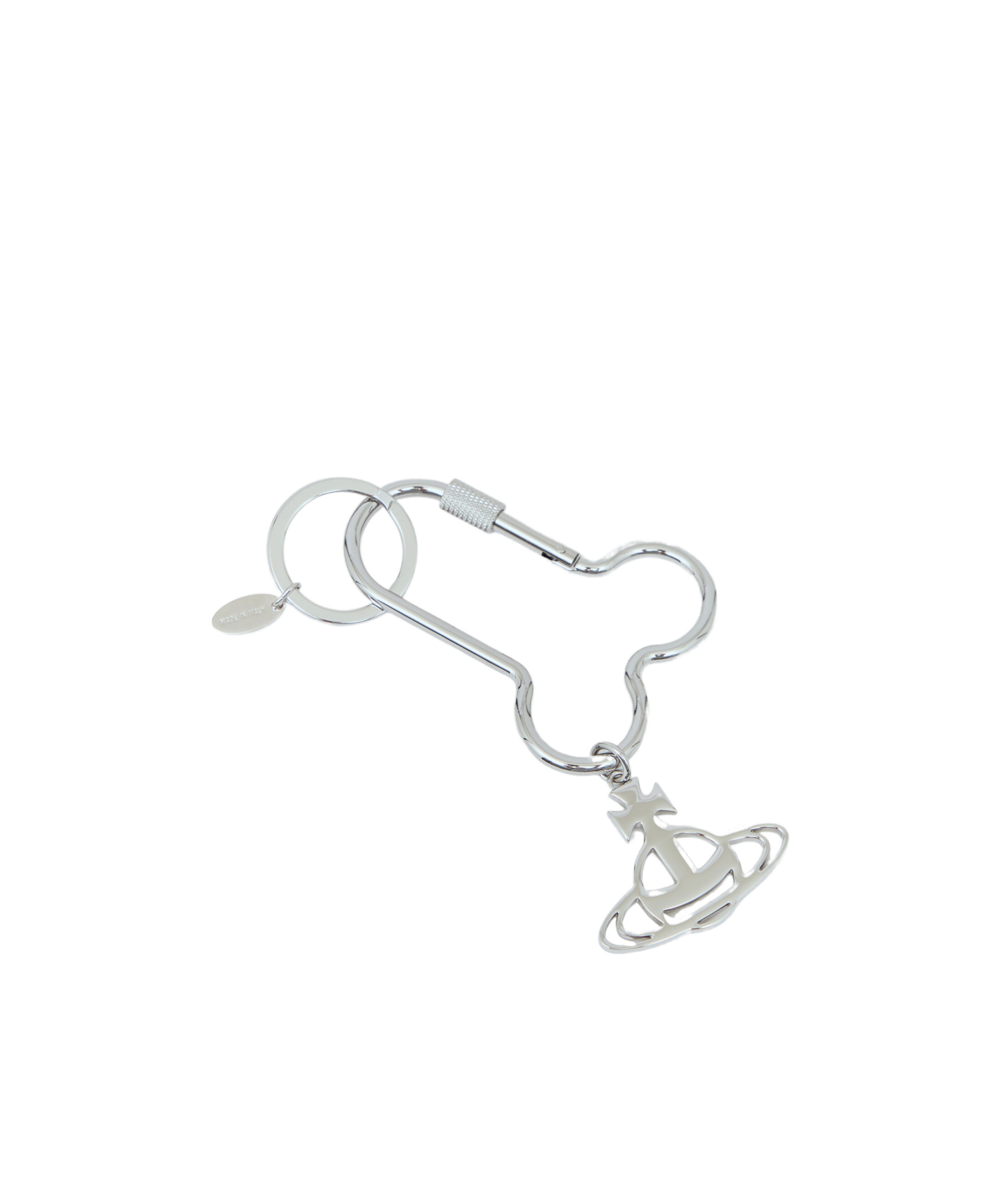 Vivienne Westwood Mountaineering Buckle Key Ring In Gray