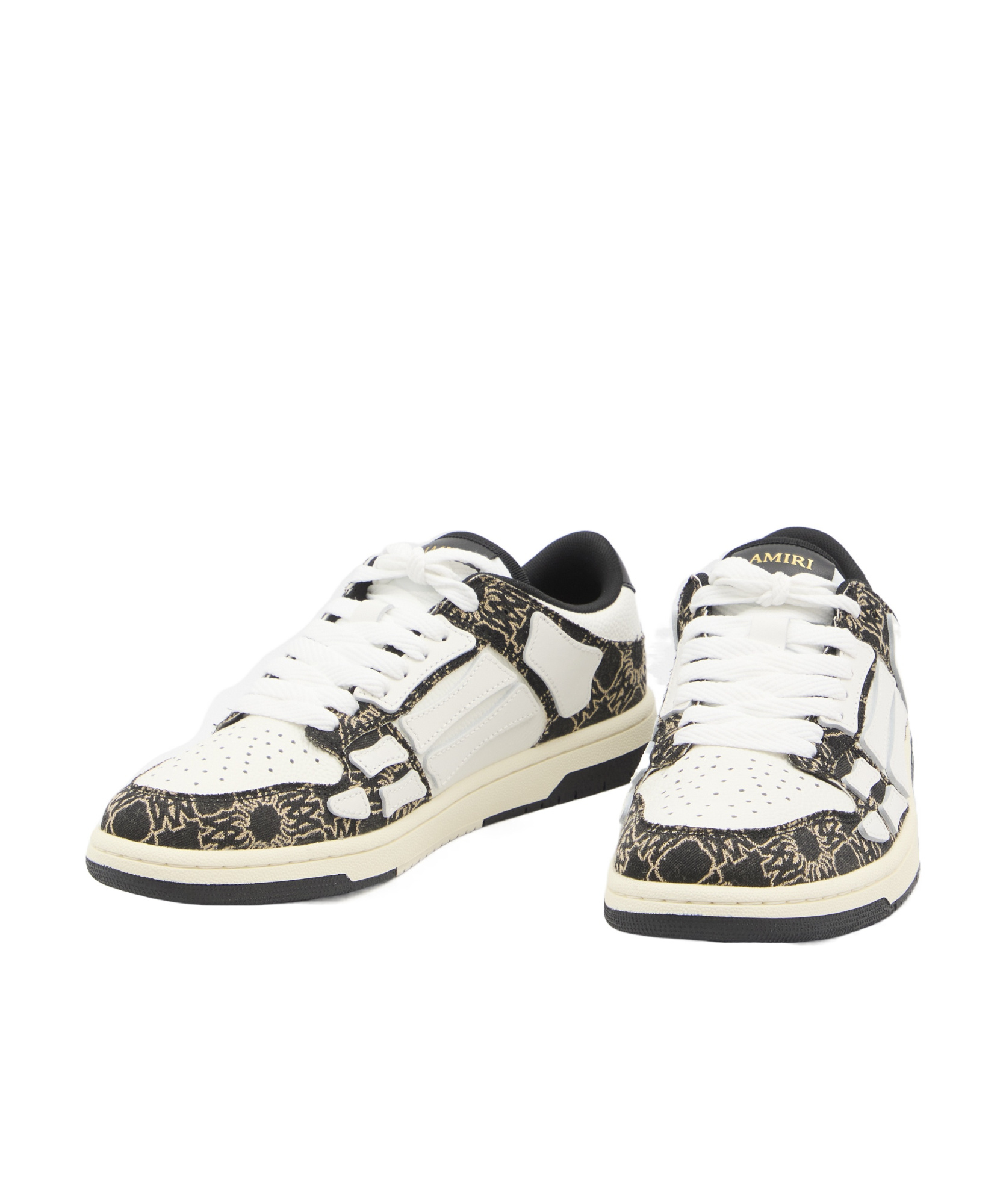 Amiri Skel-top Lace-up Sneakers In White