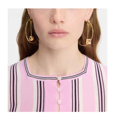 Shop Jacquemus Hoop Earrings In Yellow