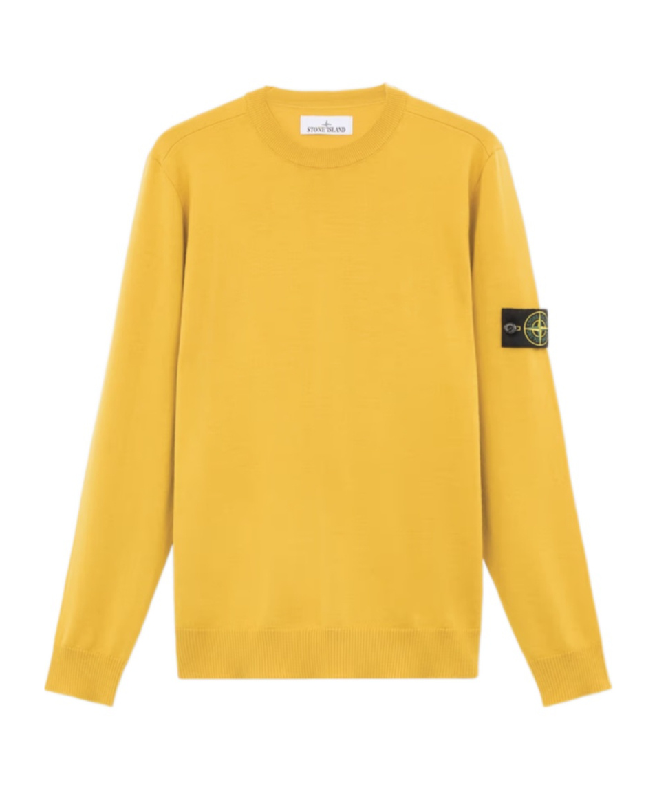 Stone Island Compass-badge Sweater In Orange