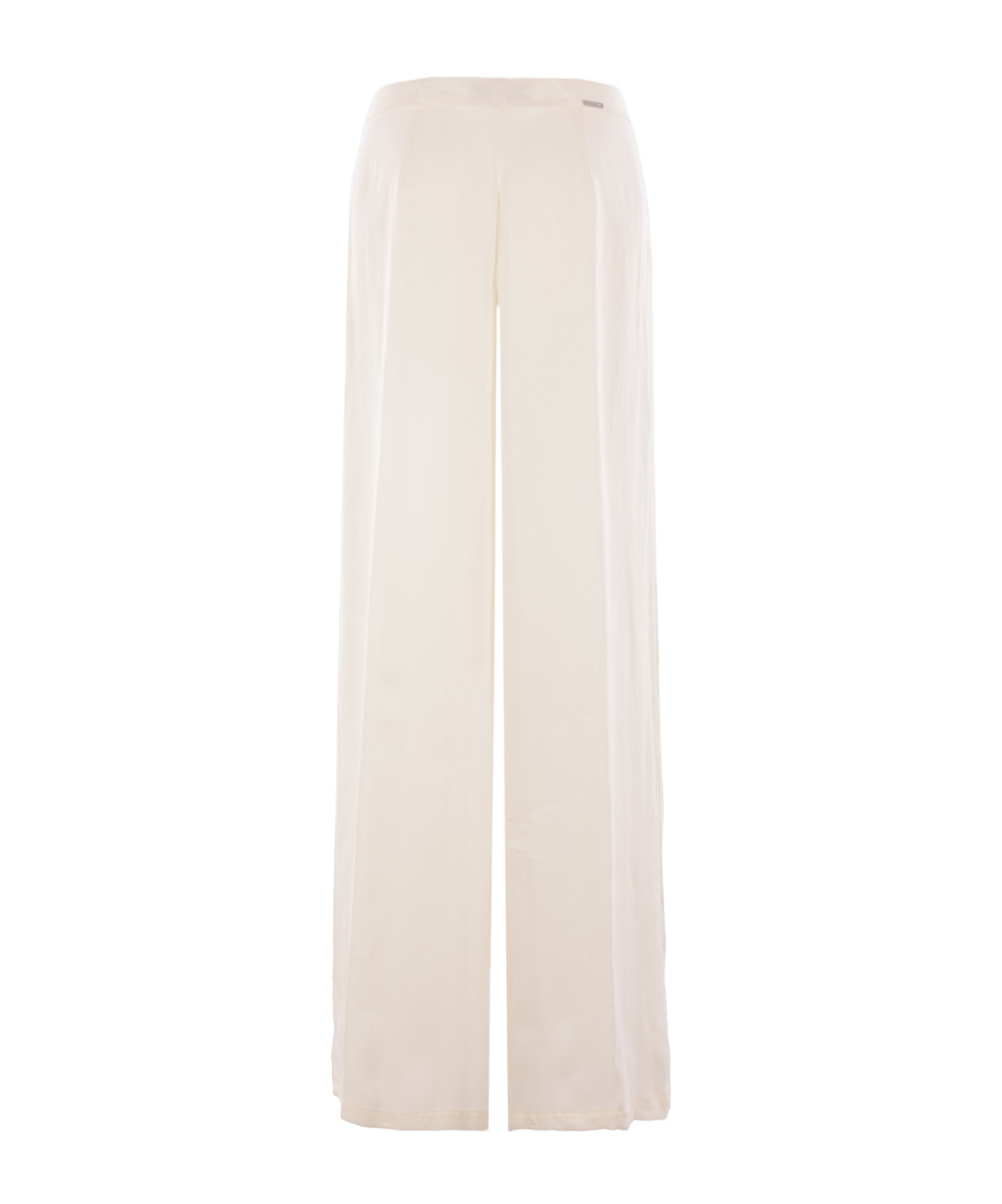 Blumarine Wide-leg Trousers In Gabardine In Butter