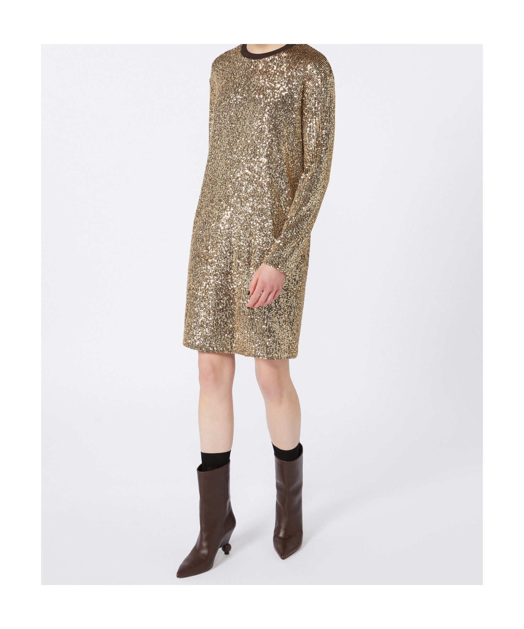 Weekend Max Mara Cachi Long-sleeved Dress In Multi