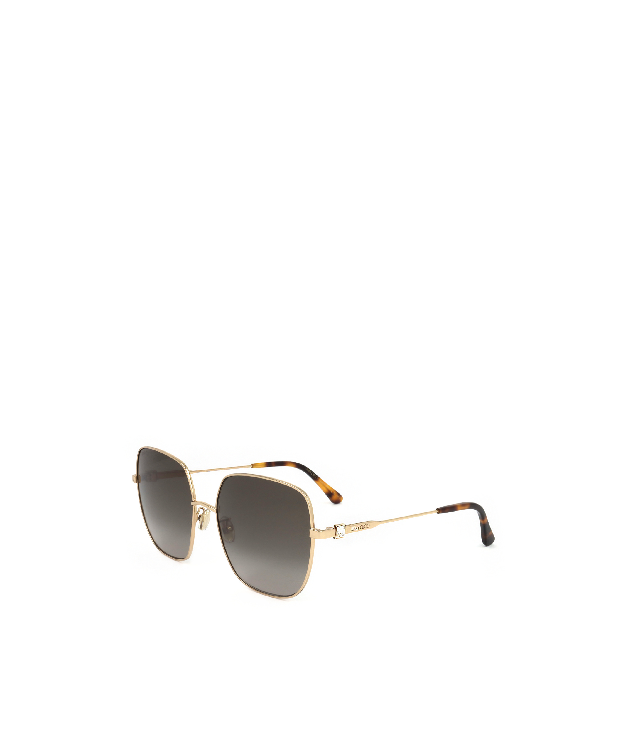 Jimmy Choo Geometric Frame Sunglasses In Gray