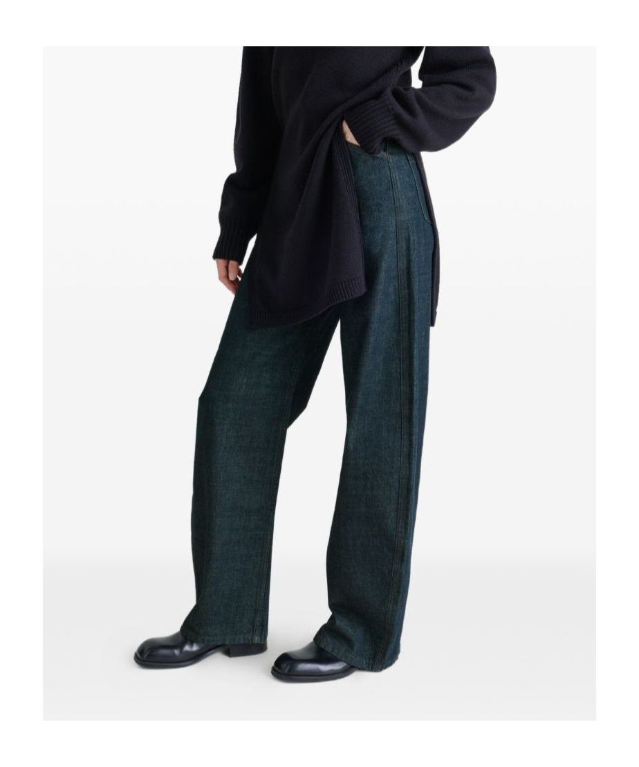 Lemaire High-waisted Curved Jeans In Blue