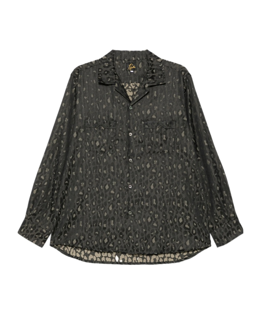 Shop Needles Animal Pattern Shirt In Black