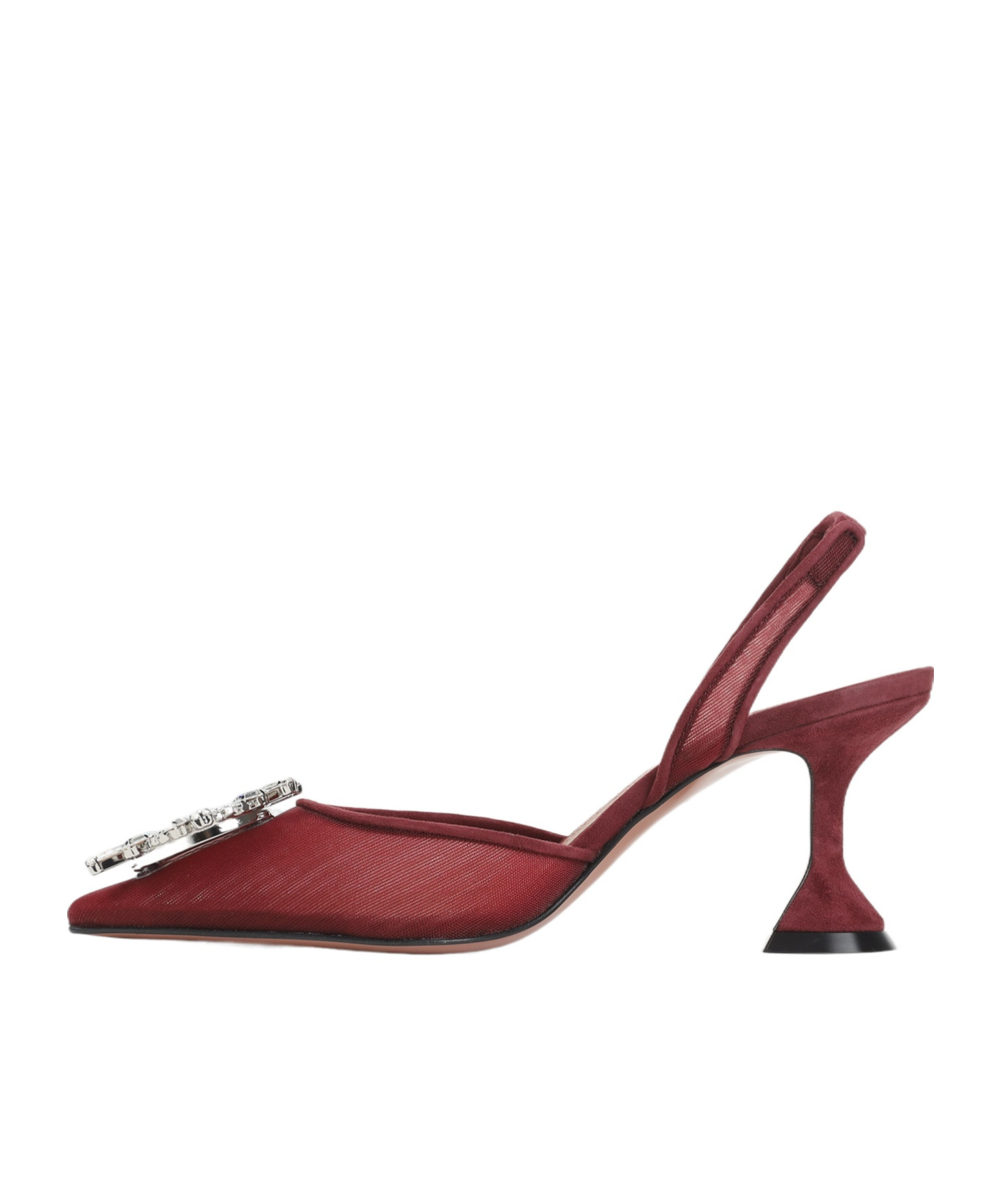 Amina Muaddi Pointed High-heeled Sandals In Brown