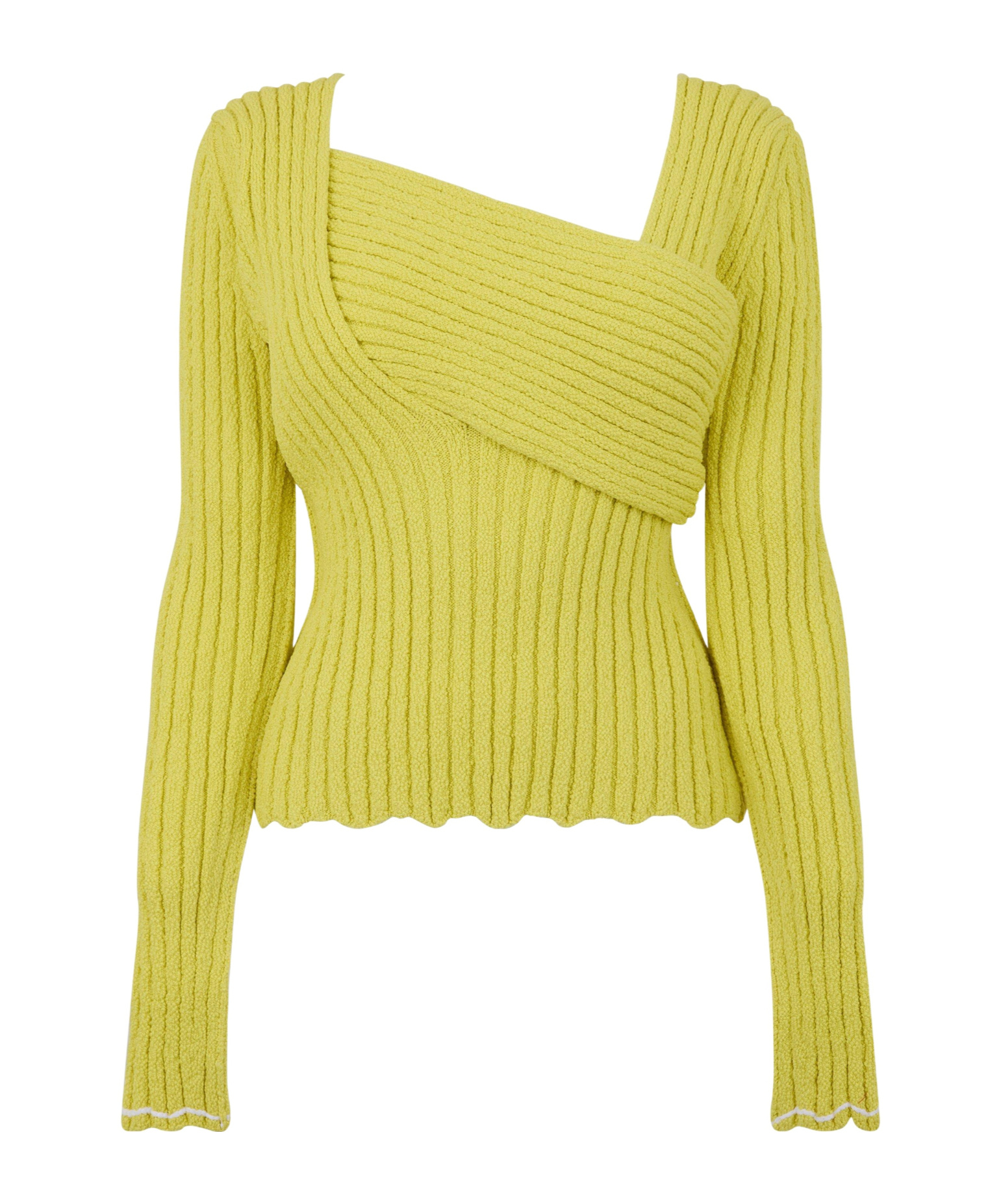 Bottega Veneta Simple Knitted Sweater In Yellow