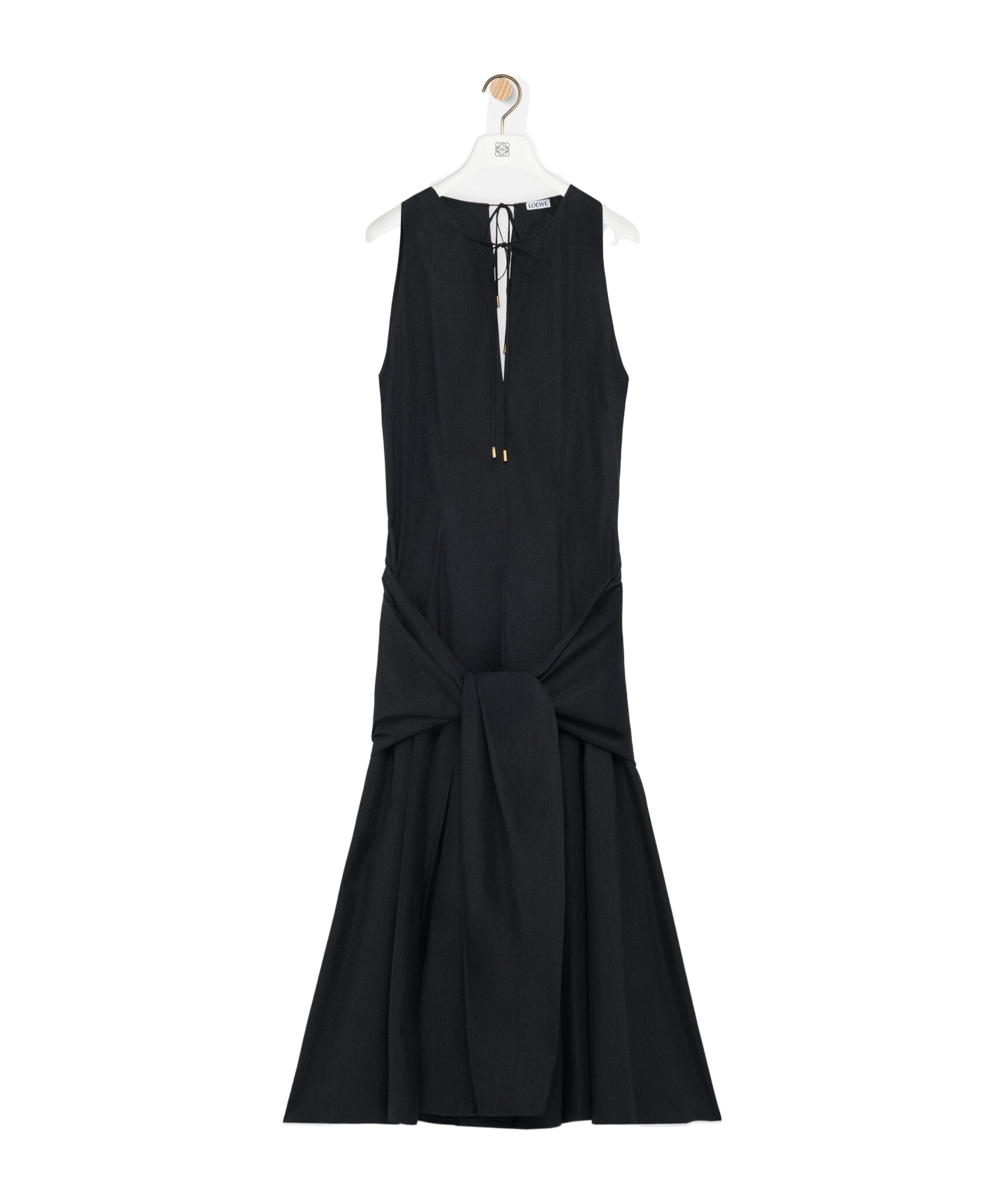 Loewe Poplin Dress With Bow Detail And Midi Length